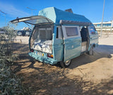 Rent a Campervan a icône Classic Combi Volkswagen T3 Westfalia (2pax) from Faro for Your van and surf trip in Algarve coast Portugal