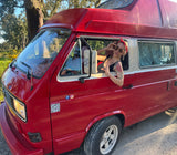 Rent a campervan classic (4 pax) VOLKSWAGEN T3 from Faro for Your van and surf trip in Algarve coast Portugal