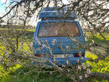 Rent a Campervan Classic Combi (4pax) Volkswagen T3 Azul, from Faro for Your van and surf trip in Algarve coast Portugal