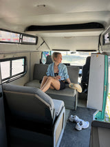 Rent a icône Campervan Volkswagen LT31 Faro Algarve (4pax) for a road surf trip from Faro for Your van trip in Algarve coast Portugal