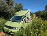 Rent a Automatic campervan mercedes (3 pax) Vito guacamole from Faro for Your van trip in Algarve coast Portugal