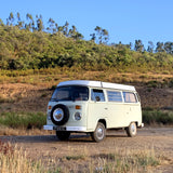 Coming soon to Rent a  Classic Combi VW T2 from Faro for Your van and surf trip in Algarve coast Portugal