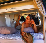 Rent a Campervan Classic Combi (2pax) Volkswagen T3  westfalia from Faro for Your van and surf trip in Algarve coast Portugal