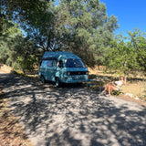 Rent a Campervan Classic Combi (2pax) Volkswagen T3  westfalia from Faro for Your van and surf trip in Algarve coast Portugal