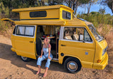 Rent a Camper van Volkswagen t3 Auto sleeper from Faro for Your van trip in Algarve coast Portugal