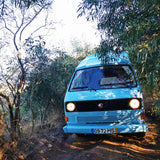 Rent a Blue Classics' s Campervan for your Road trip in Portimao - Algarve - Portugal for a Van life experience with a VOLKSWAGEN T3 CAMPERVAN