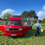 Rent a campervan classic (4 pax) VOLKSWAGEN T3 from Faro for Your van and surf trip in Algarve coast Portugal