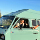 Rent a Campervan Classic Combi (2pax) Volkswagen T3  westfalia from Faro for Your van and surf trip in Algarve coast Portugal