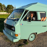 Rent a Blue Classics' s Campervan for your Road trip in Portimao - Algarve - Portugal for a Van life experience with a VOLKSWAGEN T3 CAMPERVAN