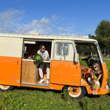 Rent a Campervan, Classic Combi Peugeot J9 (2pax) from Faro for Your van and surf trip in Algarve coast Portugal