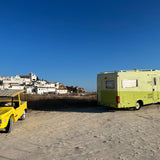 Rent a Campervan a Classic Mercedes Autostar (4pax) from Faro for Your van and surf trip in Algarve coast Portugal