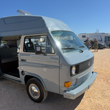 Rent a campervan classic (4 pax) VOLKSWAGEN T3 from Faro for Your van and surf trip in Algarve coast Portugal