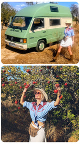 Rent a Camper Van mercedes MB 100 from Faro for Your van trip in Algarve coast Portugal verde