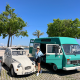 Rent a icĂ´ne Campervan Volkswagen LT31 Faro Algarve (4pax) for a road surf trip from Faro for Your van trip in Algarve coast Portugal