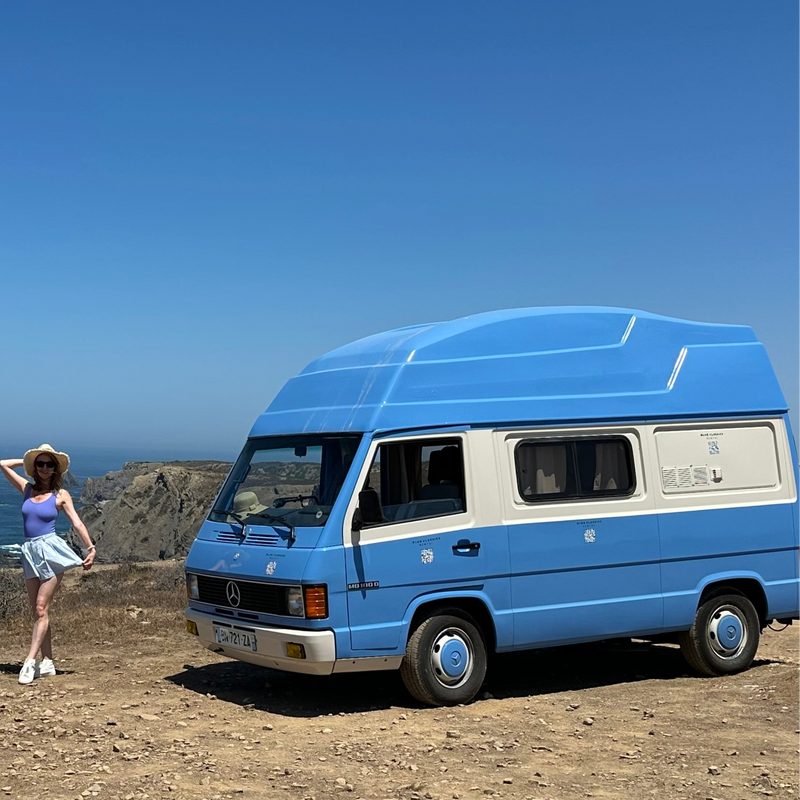 Rent a Camper Van mercedes MB 100 from Faro for Your van trip in Algarve coast Portugal
