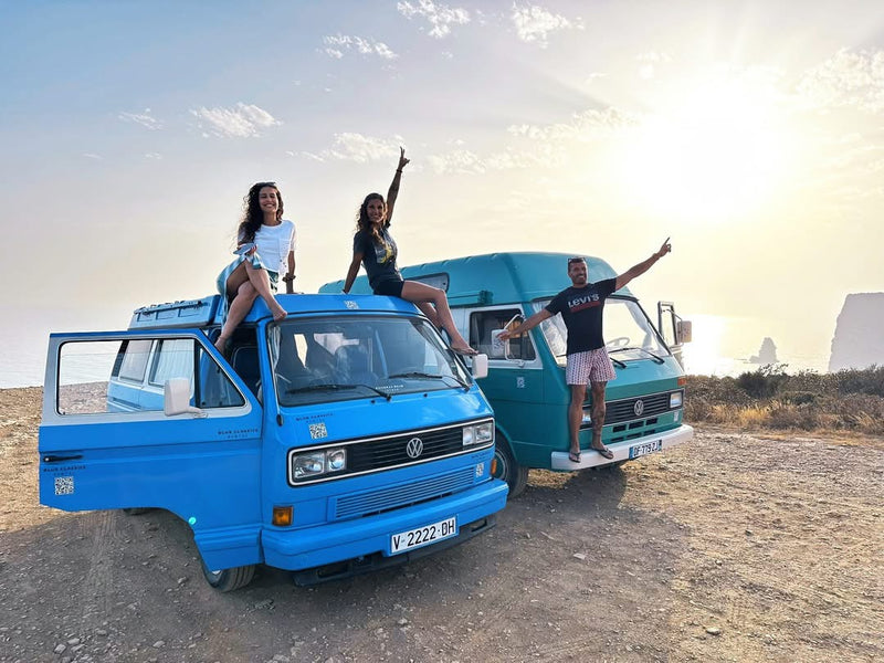 Louez un camping-car icône Volkswagen LT31 Faro Algarve (4pax) pour un road surf trip en Algarve Portugal