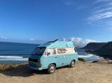 Rent a Campervan a icône Classic Combi Volkswagen T3 Westfalia (2pax)  from Faro for Your van and surf trip in Algarve coast Portugal