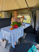 Rent a Automatic campervan  mercedes (3 pax) Vito guacamole from Faro for Your van trip in Algarve coast Portugal