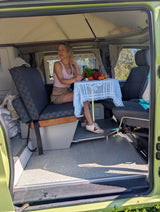 Rent a Automatic campervan  mercedes (3 pax) Vito guacamole from Faro for Your van trip in Algarve coast Portugal