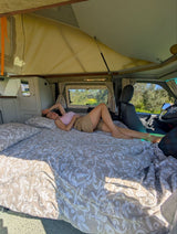 Rent a Automatic campervan  mercedes (3 pax) Vito guacamole from Faro for Your van trip in Algarve coast Portugal