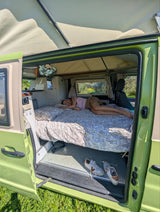 Rent a Automatic campervan  mercedes (3 pax) Vito guacamole from Faro for Your van trip in Algarve coast Portugal