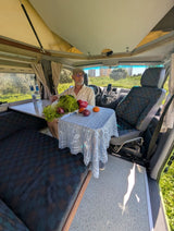 Rent a Automatic campervan  mercedes (3 pax) Vito guacamole from Faro for Your van trip in Algarve coast Portugal