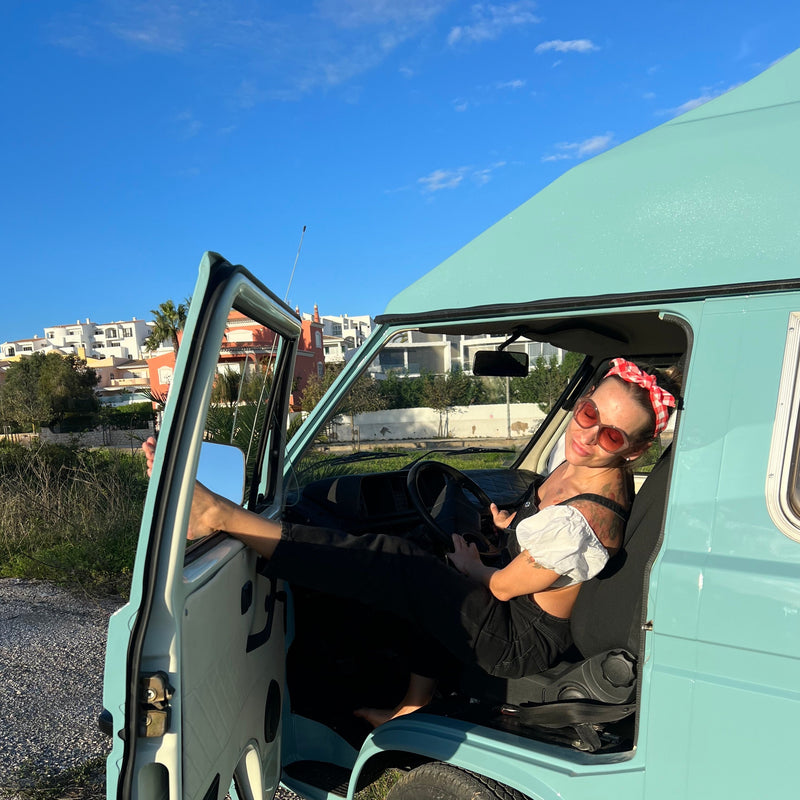 Rent a Blue Classics' s Campervan for your Road trip in Portimao - Algarve - Portugal for a Van life experience with a VOLKSWAGEN T3 CAMPERVAN