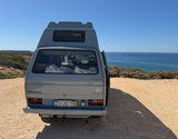 Rent a campervan classic (4 pax) VOLKSWAGEN T3 from Faro for Your van and surf trip in Algarve coast Portugal