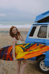 Rent a Campervan Classic Combi (4pax) Volkswagen T3  Azul, from Faro for Your van and surf trip in Algarve coast Portugal