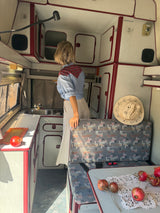 Rent a Camper Van mercedes MB 100 from Faro for Your van trip in Algarve coast Portugal verde