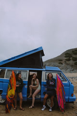 Rent a Campervan Classic Combi (4pax) Volkswagen T3  Azul, from Faro for Your van and surf trip in Algarve coast Portugal