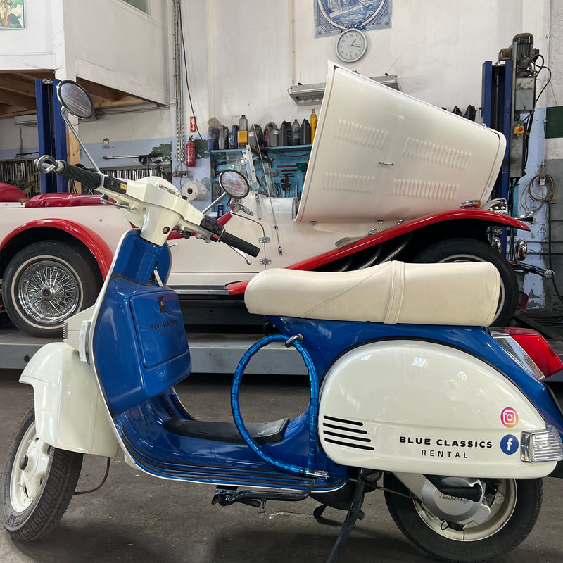 classic scooter to rent in Algarve, like Vespa.